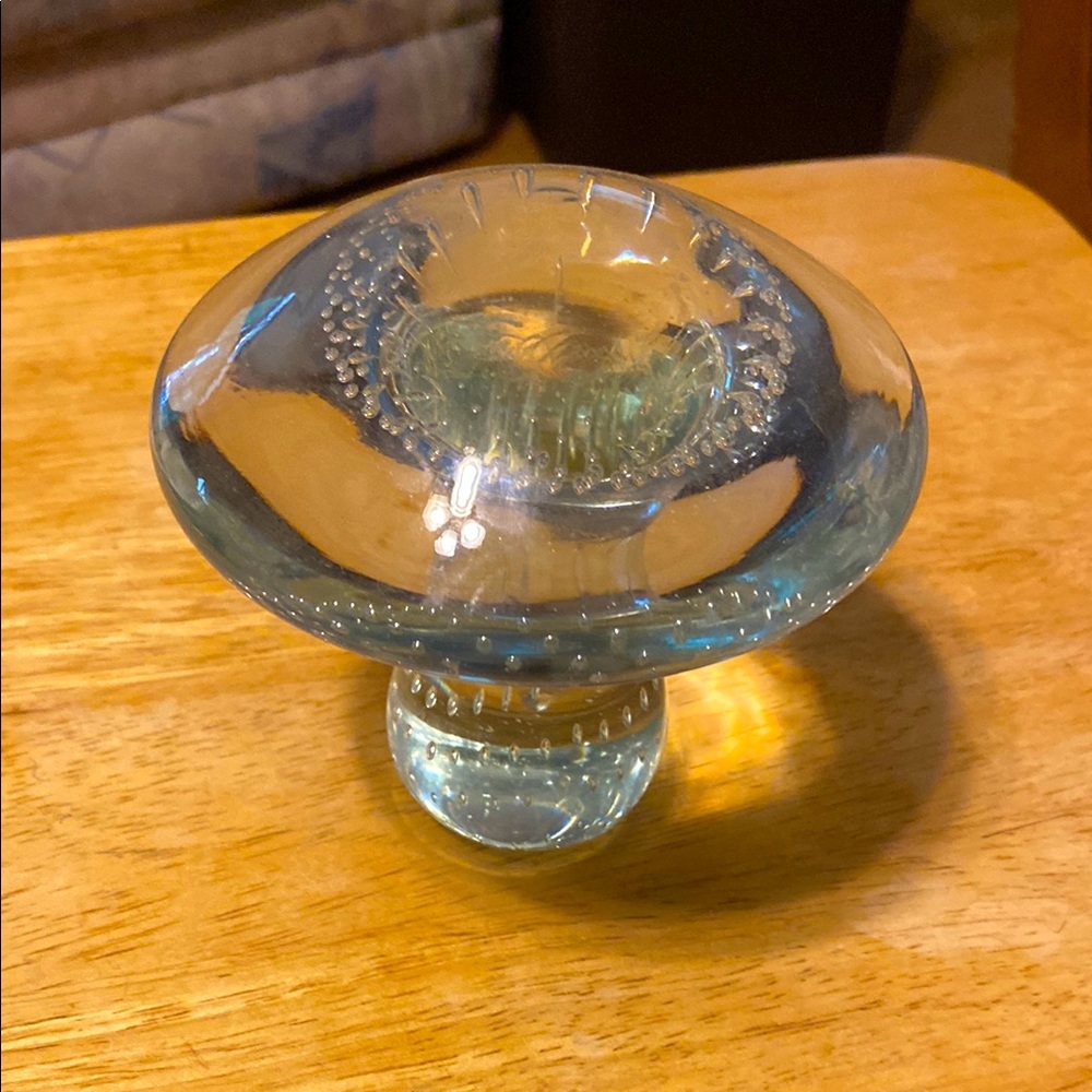 Glass Mushroom paperweight